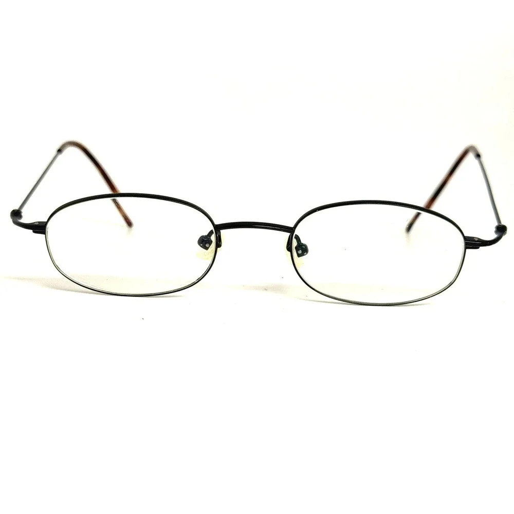 Kirei Titan 903 C Black Oval Titanium Eyeglass Frames 46-21 Tortoise Tips